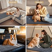 Moderne Luxus Rutschfeste Weiche Haustiermatte Anpassbare Waschbare Flauschige Hunde- & Katzen-Autositzbezüge Reise-Cartoon-Rücksitz-Hundebett