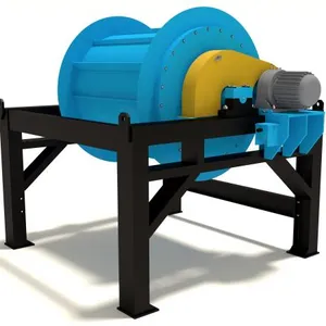Separatore a tamburo a secco separatore magnetico a tamburo permanente industriale per l'estrazione mineraria