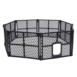 Cage à <span class=keywords><strong>chien</strong></span> portable à 6 panneaux écologique personnalisable, parc <span class=keywords><strong>pour</strong></span> animaux de compagnie, <span class=keywords><strong>clôture</strong></span> et porte en plastique amovibles - Product Image 2