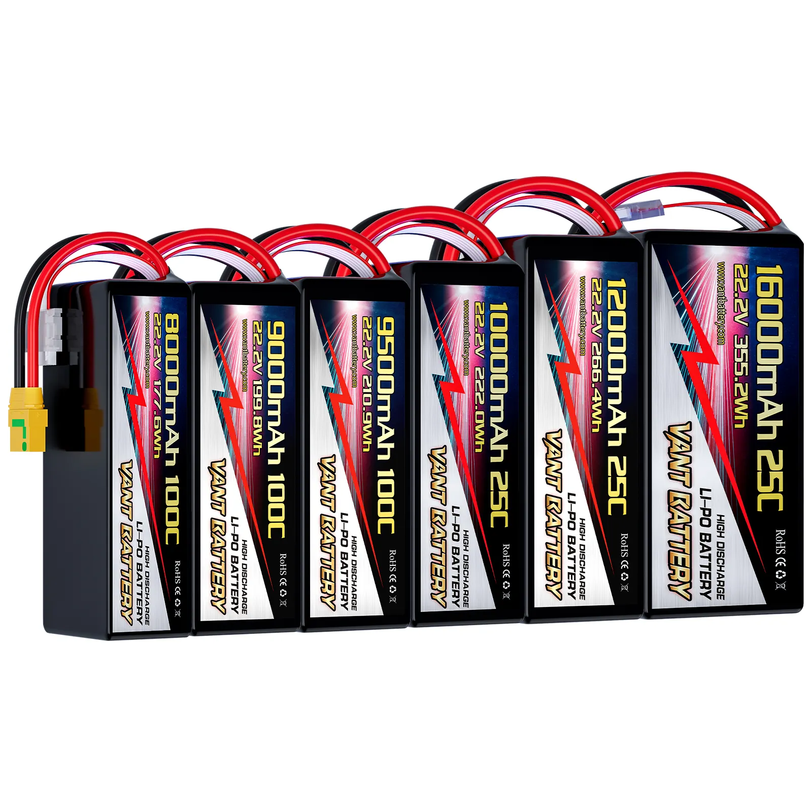 VANT FPV batterie Drone 6S batterie lipo 22.2V520/6000/6500/7500/8000/10000/12000mAh100C pour 7-8 pouces 400-450mm 8/10 pouces XclassFPV