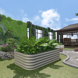 Kits de jardinières <span class=keywords><strong>sur</strong></span>élevées en acier galvanisé pour l'extérieur, bac à plantes en métal pour l'extérieur - Product Image 2