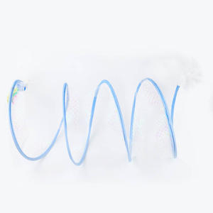 Wholesale Eco-Friendly Nylon Pet Interactive Foldable Spring <b>Cat</b> Toy Portable S-shaped Playing <b>Tunnel</b> - Product Image 6