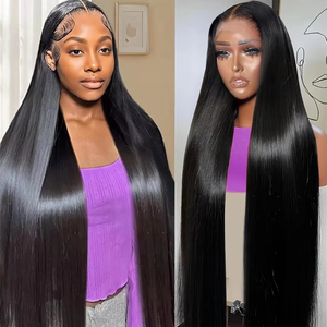 Perruque dentelle HD en cheveux indiens bruts, perruque en cheveux humains dentelle 100% sans colle à cuticule alignée vierge, perruques dentelle frontale pour femmes noires - Product Image 3