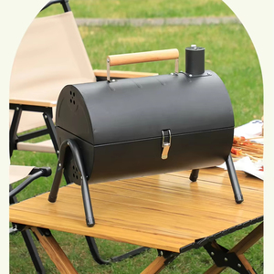 卸売りステンレス製キャンピングバーベキューバーベキュー屋外用厚手ポータブルラウンドBBQグリルチャコール