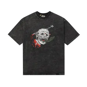 T-Shirt China Zomer Tshirt Man Hoge Merk Vintage 200 Gsm Katoen 100 Mannen Oversized Zware Rapper T-Shirts Groothandel