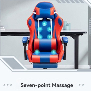 Sillón ergonómico de <span class=keywords><strong>oficina</strong></span> con iluminación LED, silla para juegos, silla para PC, silla para juegos RGB con altavoces y reposapiés - Product Image 4