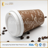 Gobelets en papier jetables à paroi simple personnalisables avec logo pour boissons chaudes, pour les cafés, avec différentes tailles de diamètre