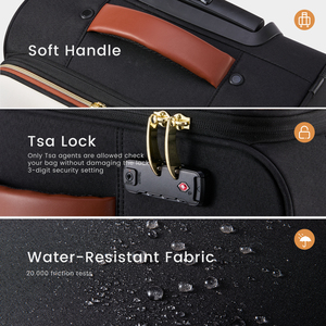 LOVEVOOK 2025 grandes juegos de equipaje de mano impermeables 22x14x9 <span class=keywords><strong>maleta</strong></span> de cabina aprobada por la aerolínea mochilas <span class=keywords><strong>con</strong></span> <span class=keywords><strong>ruedas</strong></span> para mujeres y hombres - Product Image 6