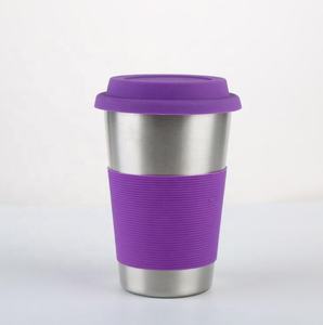 Vaso Reutilizable de Acero Inoxidable 304 para Cerveza, Leche, Vino, Café, con Tapa de Silicona para Niños y Adultos, 500 ml - Product Image 2