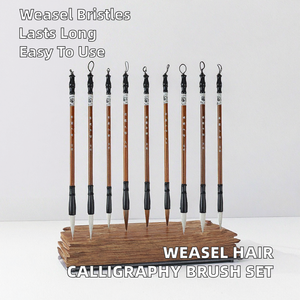 Ensemble de pinceaux de calligraphie chinois Weizhuang, pinceau d'écriture pour débutants, pinceau à poils de vison pour les détails, pour l'écriture - Product Image 2