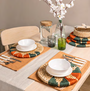 Cesta Tejida a Mano Ecológica, Cesta de Almacenamiento de Fibra Vegetal Natural, Organizador para el Hogar, Decoración para Cocina y Despensa - Product Image 6