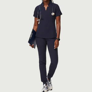 Vêtements de travail pour étudiants, ensembles de hauts à manches courtes et de pantalons slim, sur mesure, pour laboratoire dentaire, chirurgie, uniformes - Product Image 3