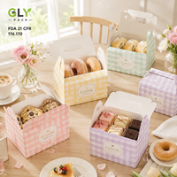 Boîtes à pâtisserie personnalisées imprimées, jetables, de qualité alimentaire, avec poignée, pour gâteaux, cupcakes, pâtisseries, desserts, emballages à emporter, cadeaux