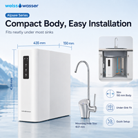 Système de filtration d'eau par osmose inverse sans réservoir à haut débit 800G, filtre à eau sous évier commercial avec robinet intelligent