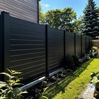 Panneaux d'intimité de 6 pieds en alliage d'aluminium, clôture de jardin, décoration extérieure, design moderne écologique pour cour, patio, jardin