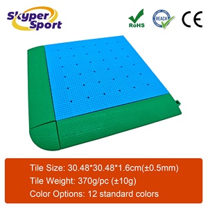 Baldosas de TPE de Alta Resistencia para Canchas de Baloncesto, Piso Deportivo Encastrable de Grado Profesional para Estadios Profesionales - Product Image 2