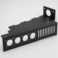 Support coulissant en tôle avec trous de connexion et fentes de ventilation, revêtement poudré, OEM/ODM pour rack audio