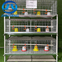 Cage à batterie en fil d'acier galvanisé Q235 de type H, 3 ou 4 niveaux, pour 5000 oiseaux, pour ferme avicole, vente en gros, cage à poulets de chair