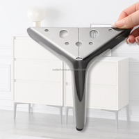 Kunden spezifische Chrom gebürstet Nickel Pistole schwarz Büro Patas de Metall Stahl Stuhl Dreieck Bett Tisch Möbel Beine Sofa Bein Metall