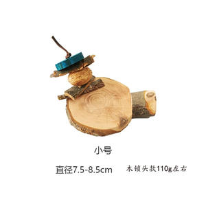 Piattaforma Rotonda in Legno Naturale Ecologica e Resistente per Pappagalli, con Divertente Stile Molar Carino, Adatta a Tutte le Stagioni - Product Image 5