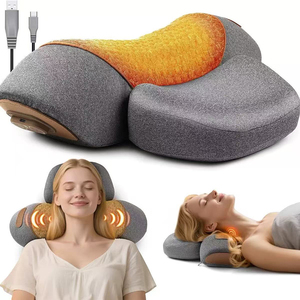 Almohada de Tracción Cervical con Alimentación USB, Masaje por Vibración, Compresa Caliente, Soporte Ergonómico para el Cuello, Masajeador Calefactado para Uso en el Hogar y la Oficina - Product Image 1