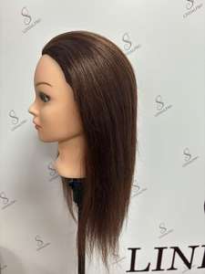 رأس مانيكان للشعر الاحترافي طويل بني مختلط رأس مانيكين للتدرب على الشعر مثالي لطلاب تصفيف الشعر وتدريب الصالونات - Product Image 4