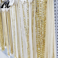 Cadenas de Aleación de Cobre Electrochapadas en Oro 14K Directo de Fábrica Varios Estilos y Tamaños Collares de Moda para Su Selección