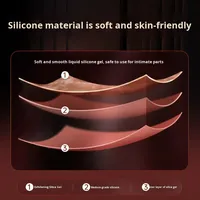 Dildo de Silicona Realista para Mujer, Base con Ventosa de ABS, Impermeable IPx6, Ecológico, Juguetes Sexuales de Silicona Suave