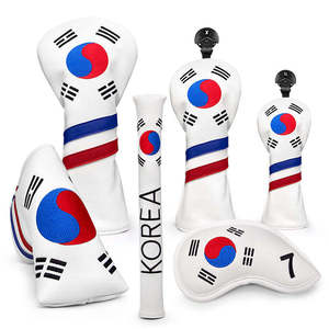 Premium Leather Golf Club <b>Headcovers</b> Set for Driver Fairway Hybrid Wood Iron Blade <b>Putter</b> Mallet <b>Putter</b> Head Cover - Product Image 3