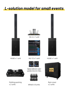 Système de haut-parleurs colonne actifs L-solution Huge Series 2500w Spl140db avec audio haute résolution, son professionnel 3 canaux - Product Image 4