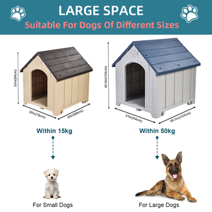 Rumah anjing besar kustom Modern mewah luar ruangan plastik <span class=keywords><strong>Metal</strong></span> Cage dengan kuat dapat dilepas membersihkan pola hewan Solid gaya Villa - Product Image 5