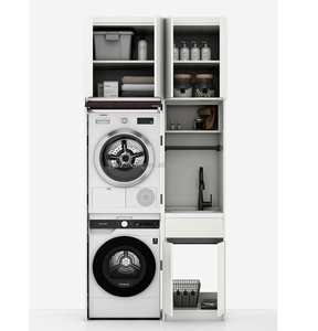 Gabinete personalizado <span class=keywords><strong>con</strong></span> panel de panal de aluminio Gabinete de balcón apilado de doble máquina y combinación de gabinete de <span class=keywords><strong>baño</strong></span> integrado - Product Image 1