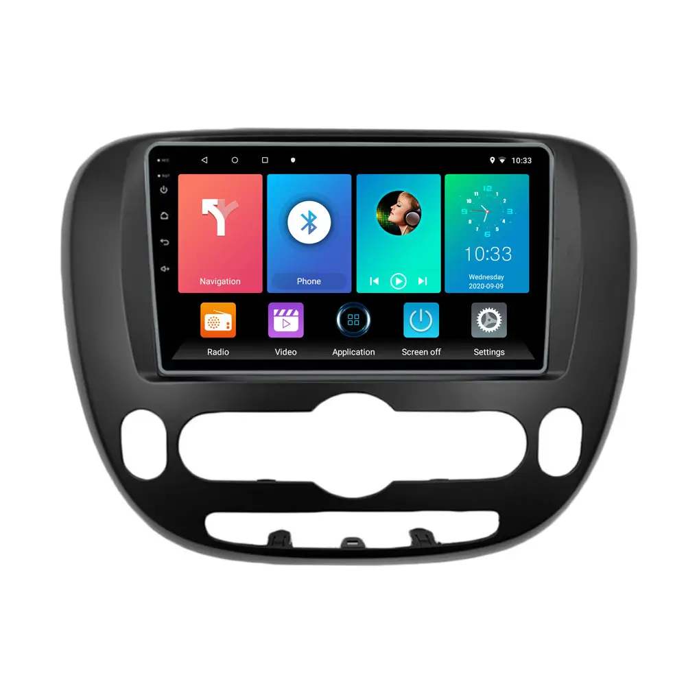 Kia Soul 2014-2018 için 9 "Android 8.1/9.1 2 Din araba multimedya Stereo çalar navigasyon GPS WIFI FM radyo kafa ünitesi çerçeve ile