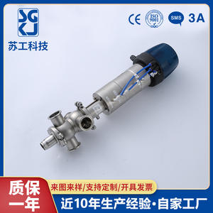 Válvula Sanitaria de Doble Asiento Antimixta de Acero Inoxidable con Función de Limpieza Externa - Product Image 5