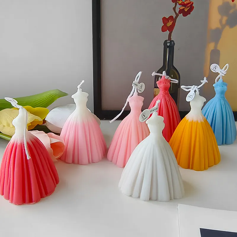 C-071 Handmade wedding dress modeling aromatherapy candles fashion creative ornaments Valentine's Day gift wedding companion gif