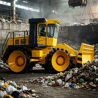 Compacteur de déchets de 23 tonnes pour la gestion des déchets, machine à rouleaux à déchets robuste, prix