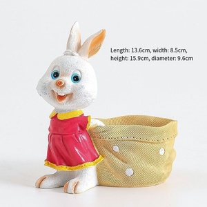 Pot de fleurs créatif en résine en forme de petit animal, style dessin animé coréen, lapin mignon, pour plantes succulentes et vertes, super mignon pour la table - Product Image 5