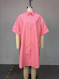 GX2938 moda 2025 abbigliamento donna autunno Boutique Street Wear <span class=keywords><strong>camicia</strong></span> a manica corta abiti <span class=keywords><strong>Midi</strong></span> elegante <span class=keywords><strong>abito</strong></span> spoglio causale - Product Image 6