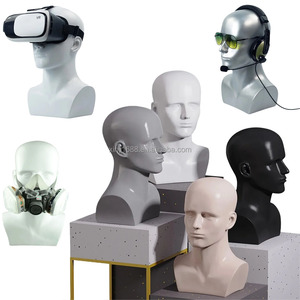 Tête de mannequin homme XINJI blanc mat, tête de mannequin professionnelle pour l'affichage de casques, écouteurs, consoles de jeux, chapeaux, perruques, bijoux - Product Image 1