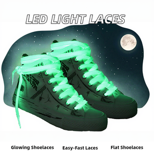 Cordones de Zapatos Planos Luminosos LED de Moda para Zapatillas Deportivas con Material de Poliéster - Product Image 2