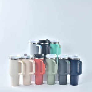 Gobelet isotherme à double paroi en acier inoxydable de 40 oz avec poignée, logo personnalisé, plaqué or arc-en-ciel holographique, compatible micro-ondes, idéal comme cadeau - Product Image 6