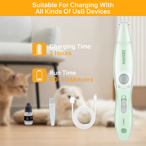 LILIPRO PT208 Tondeuse électrique professionnelle pour animaux de compagnie, tondeuse à poils de pattes silencieuse, rechargeable, rasoir pour pattes de chien, ensemble de toilettage sans fil pour chat - Product Image 4
