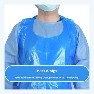 Disposable PE Sleeveless Thickened Lengthened Full-Body Waterproof Transparent Oil-Proof Dustproof <b>Kitchen</b> <b>Apron</b> for Adults - Product Image 3