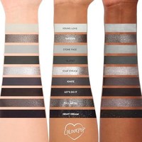 Palette de fards à paupières 9 couleurs Silver Sand, multi-usages, mats, pailletés, nacrés, tons terreux, effet smoky