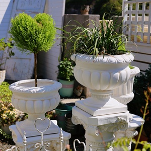 Hiện Đại La Mã Cột Bí Ngô Chậu Hoa Nhựa Thân Thiện Với Môi Tay Khắc Sân Vườn Trang Trí Đồ Trang Trí Thủ Công Trực Tiếp - Product Image 2