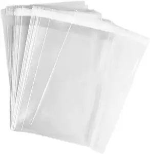 100 pcs Clear 8" x 10" Self Seal Cello Cellophane Resealable Poly 1.4 mils OPP Bag for Party Decorative Gift Packaging Clothing