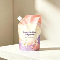 Pochette souple personnalisée pour assouplissant textile et savon liquide, 800ml 1L 2L 3L, étanche à l'humidité, imprimée en héliogravure, avec bec verseur