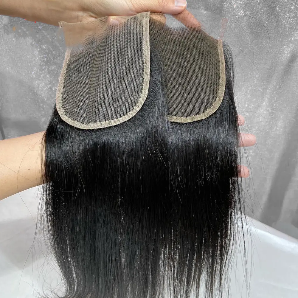 Cheap Wholesale Peruvian Virgin Cuticle Aligned Human Hair Extensions Bundles 5x5 13x6 360 Hd Transparent Lace Frontal Closure