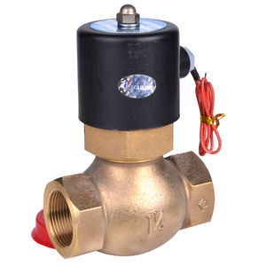 US-25 مادة نحاسية 1 "220VAC طيار مغلق عادة Way صمام لولبي بخار الماء بدرجة حرارة عالية - Product Image 2