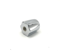 Poignée de robinet étoile de rechange en alliage de zinc chromé, bouton fileté pour robinet de lavabo de salle de bain, poignée de valve